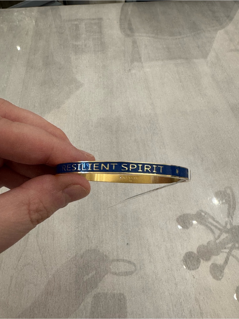 NWT Alex + Ani Resilient Spirit Inspirational Enamel Hinge Bangle Bracelet